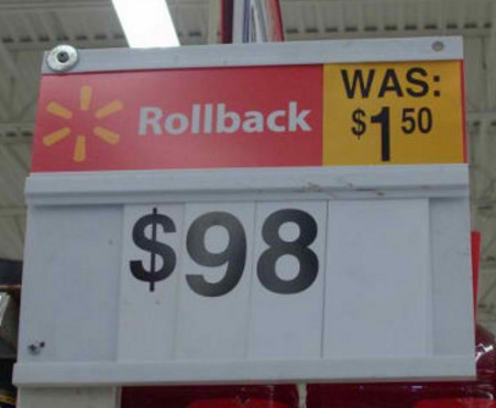 Walmart Signage Mistake