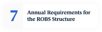 Complete Guide to ROBS Navigation Button to Chapter Seven: Annual Requirements for the ROBS Structure
