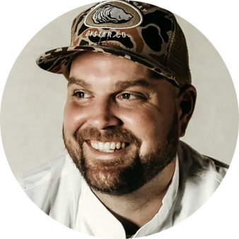 Portrait of Rusty Strain, co-owner of A Rustyc Spoon and head chef.