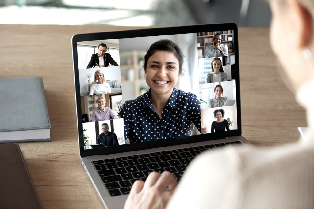 Client communication over online video call software. 