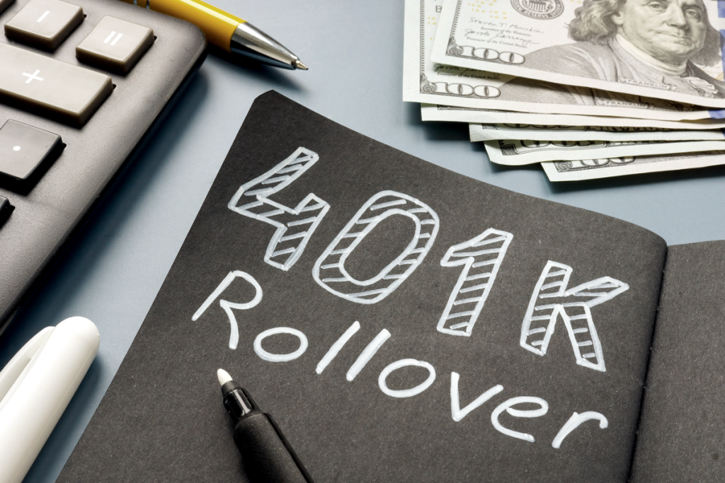 Notebook with "401k rollover" written on it. (Everything You Need tot Know About ROBS - Blog.)