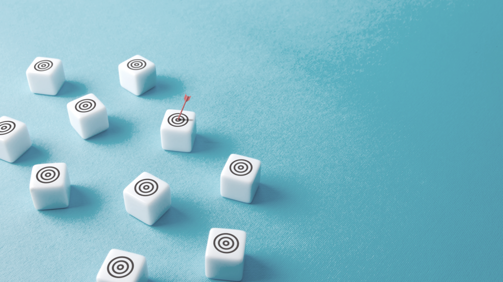 Target blocks with pinpoints. (How to Find Your Business Niche - Guidant Blog).