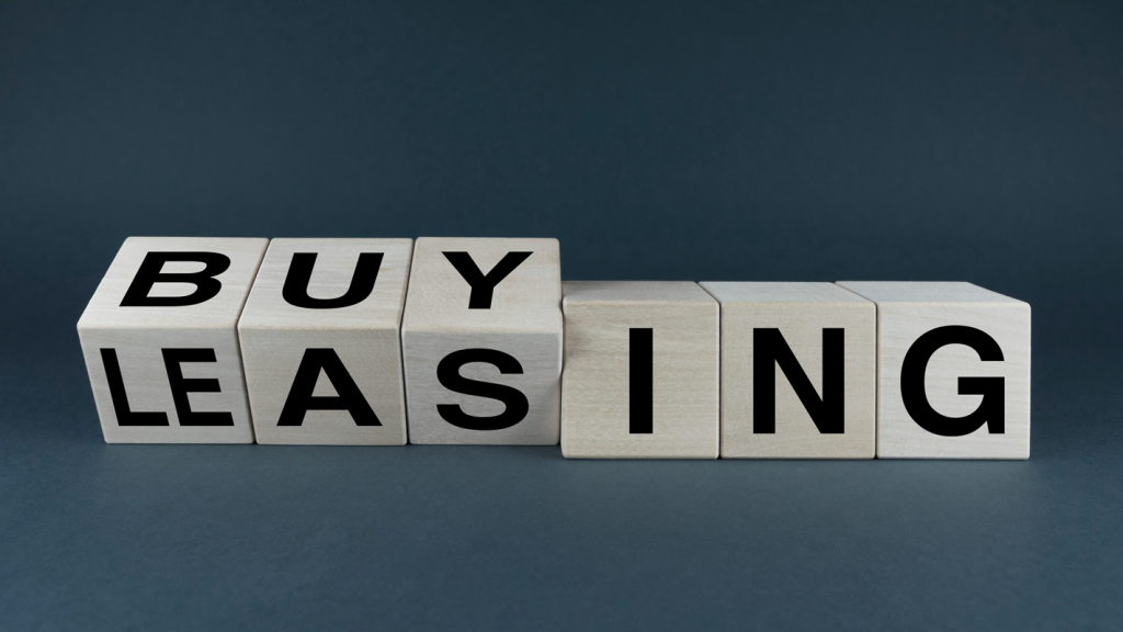 Blocks showing "Buying" and "Leasing." (Selecting the Perfect Small Business Location - Guidant Blog).
