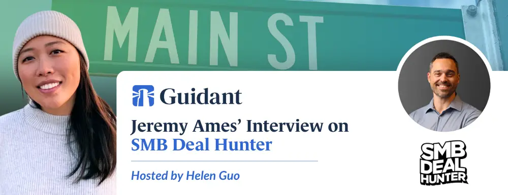 Jeremy Ames, CEO and Co-Founder of Guidant Financial, is interviewed on SMB Deal Hunter with host Helen Guo.