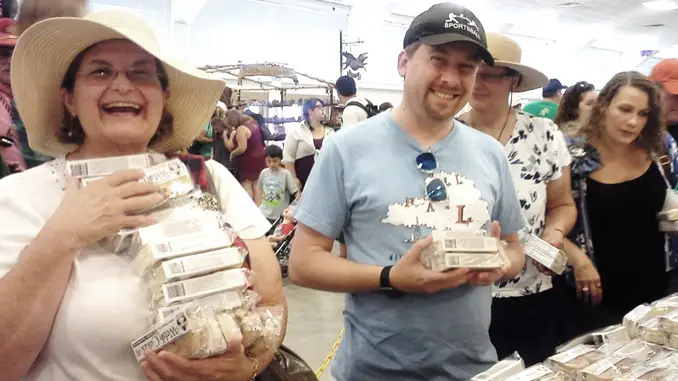 Customers of The Welsh Baker at an event. Business owned by Joe and Denise Carbone.